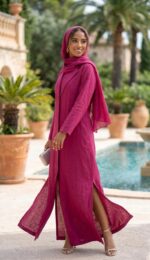 ⁦The Capri Linen Abaya⁩ - الصورة ⁦7⁩